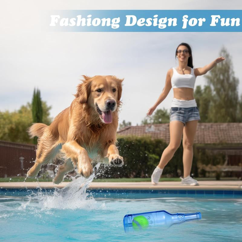 Squeaky Tennis Ball & Water Bottle Dog Toy